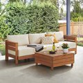 Alaterre Furniture Barton Weather-Resistant Set, Outdoor Patio Furniture Set, 3-Seat Outdoor Couch, Lift Top Table 80-OUTD-WD-3SOFA-S1